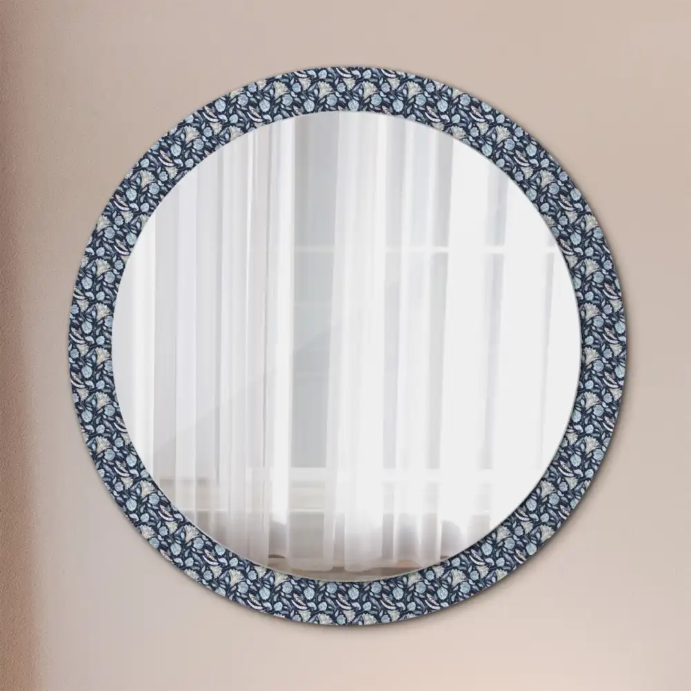 Round printed mirror Boho pattern