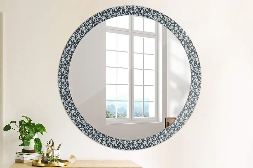 Round printed mirror Boho pattern