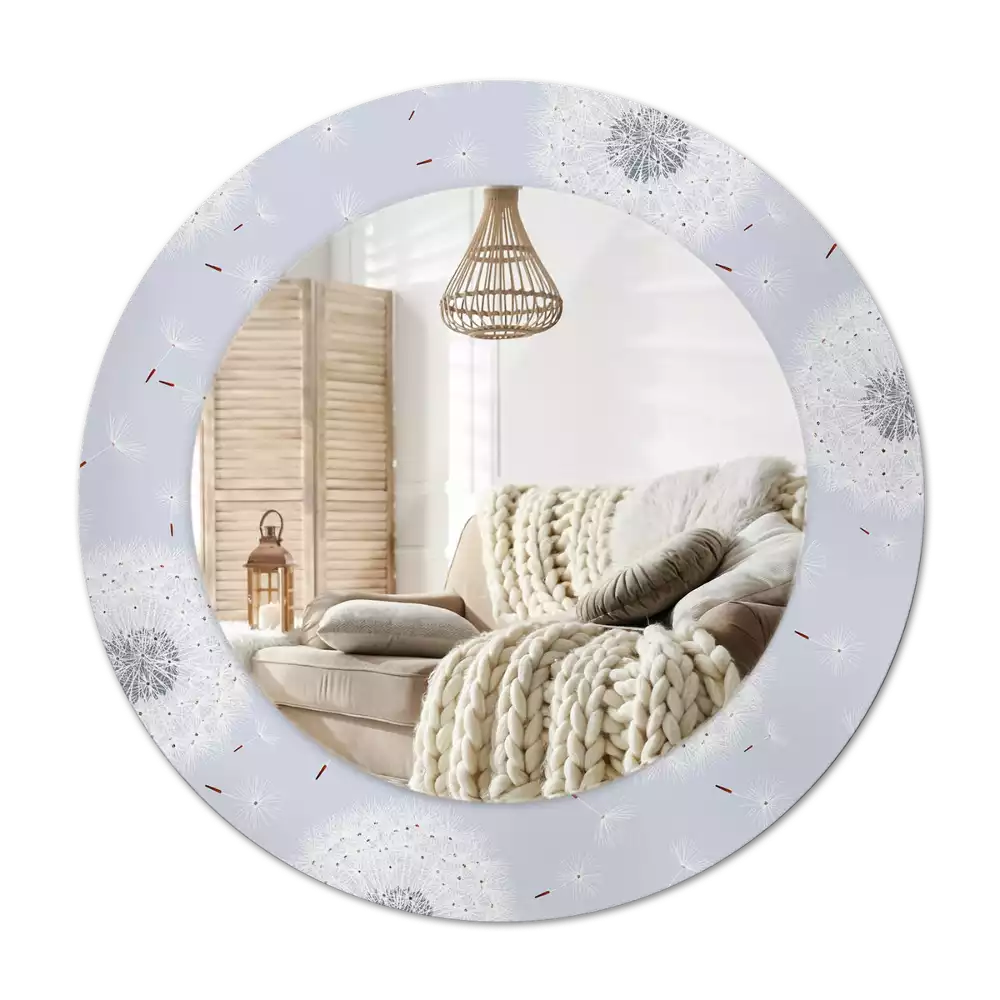 Round wall mirror decor Dandelions