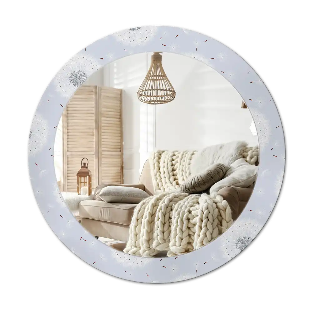 Round wall mirror decor Dandelions