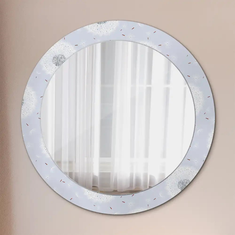 Round wall mirror decor Dandelions