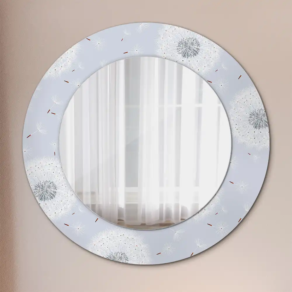 Round wall mirror decor Dandelions