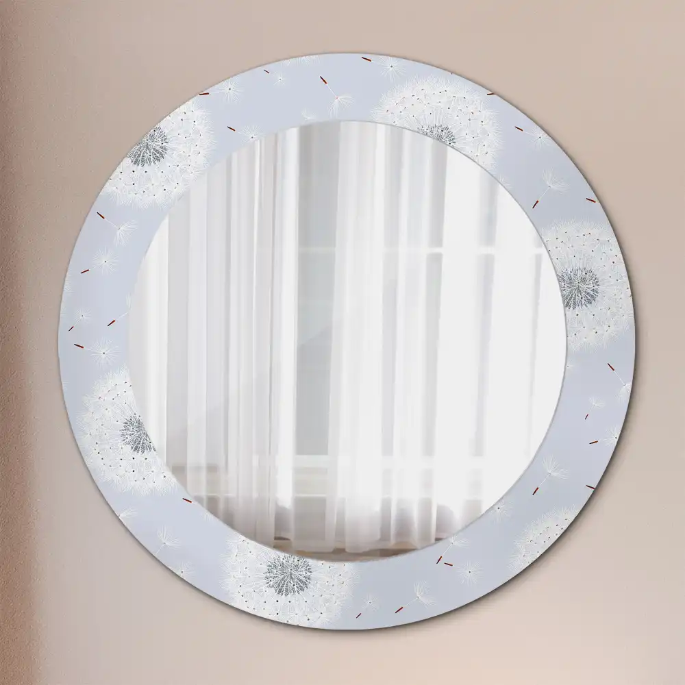 Round wall mirror decor Dandelions