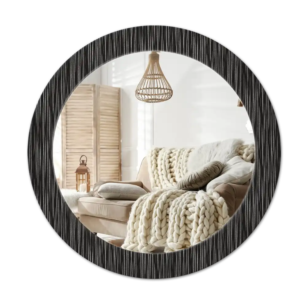 Round mirror frame with print Abstraction
