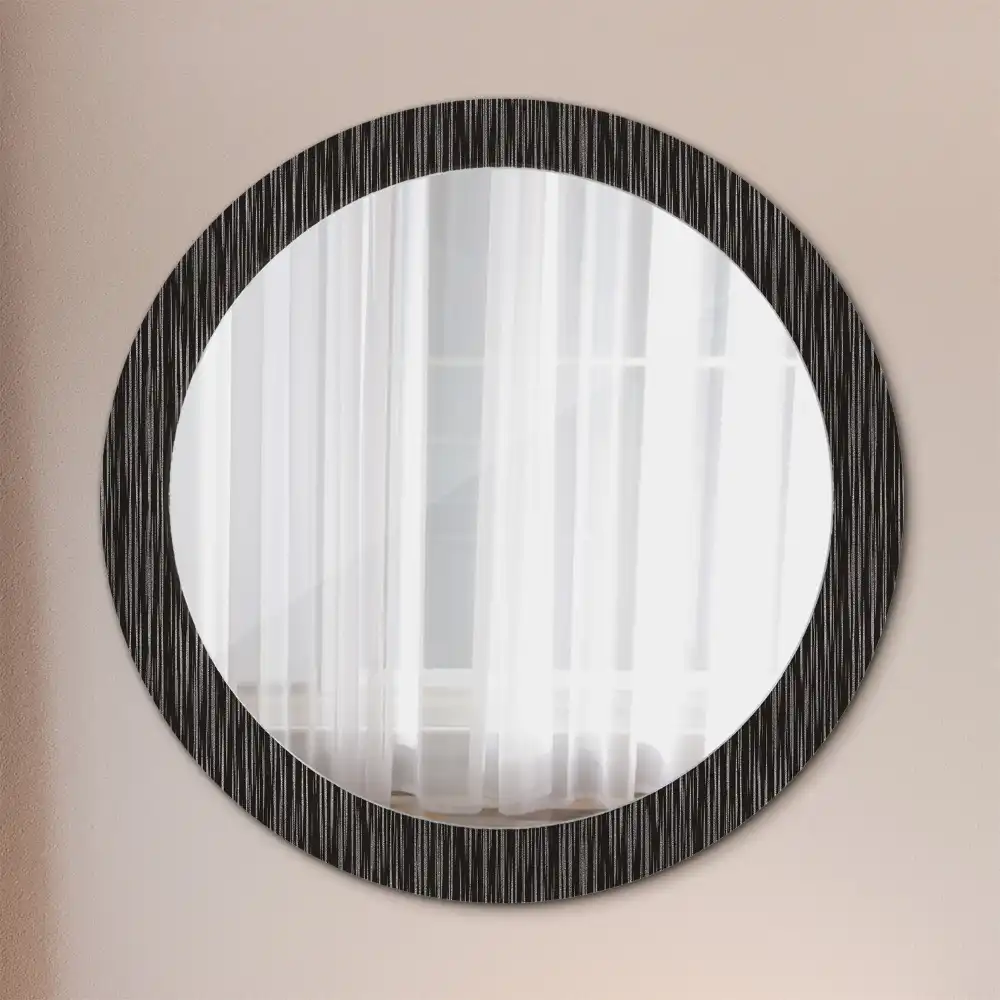 Round mirror frame with print Abstraction
