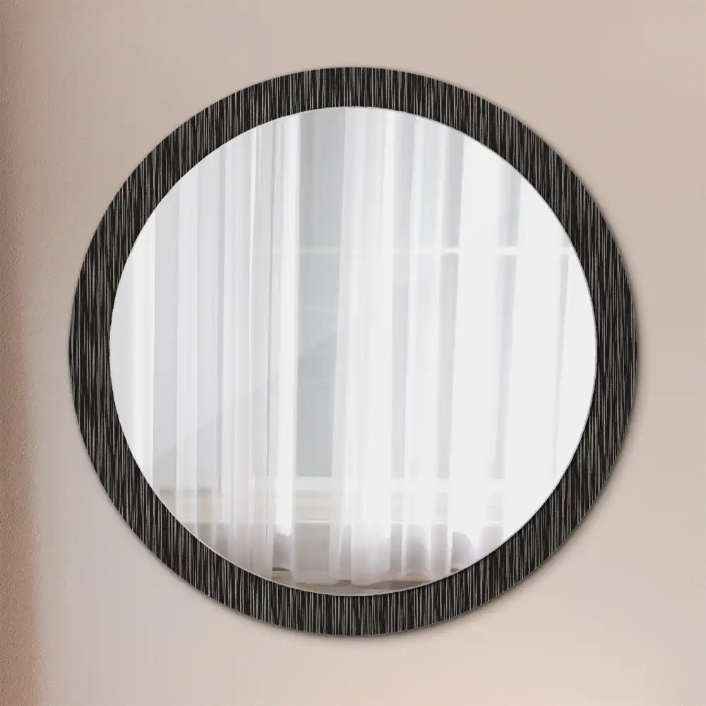 Round mirror frame with print Abstraction