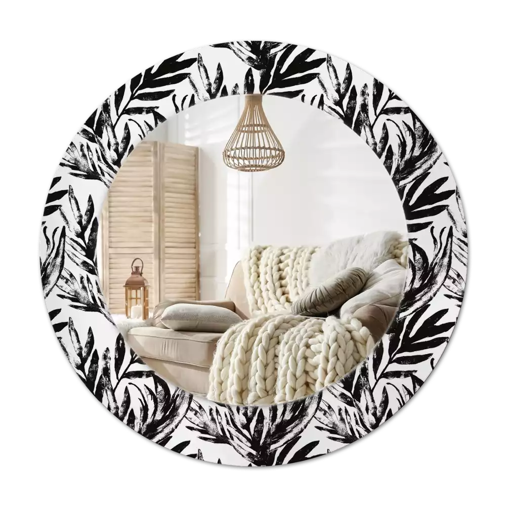 Round mirror frame with print Monster