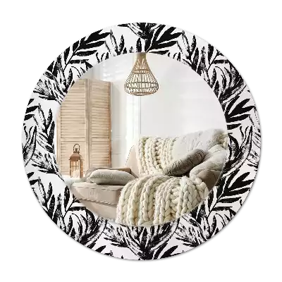 Round mirror frame with print Monster