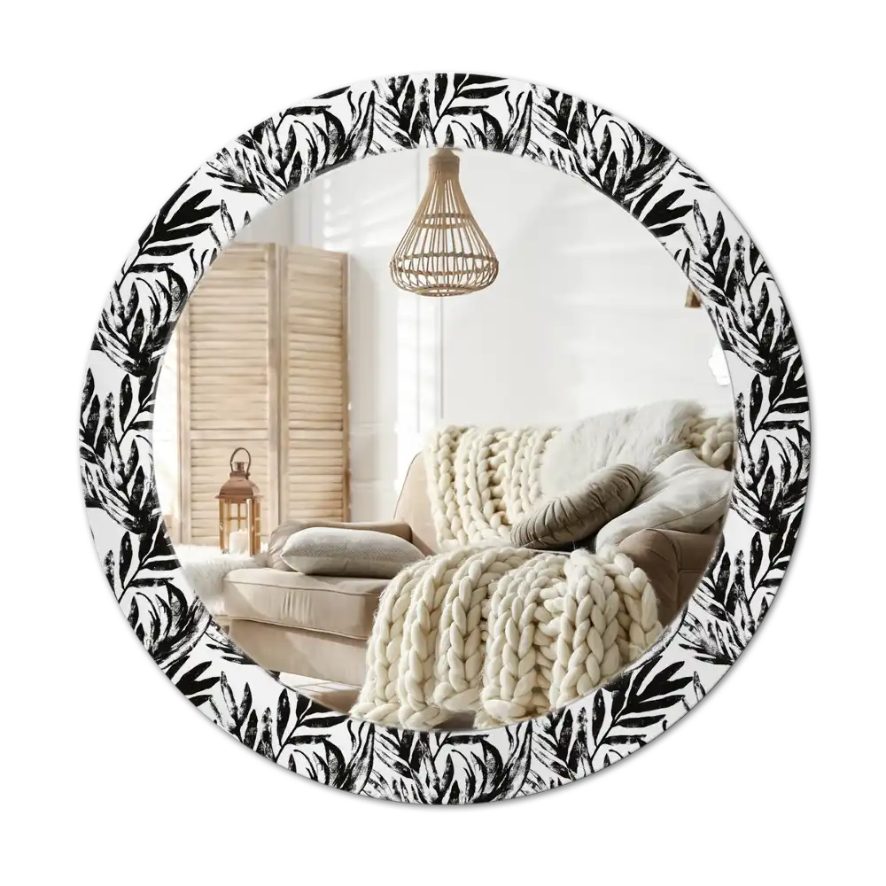 Round mirror frame with print Monster