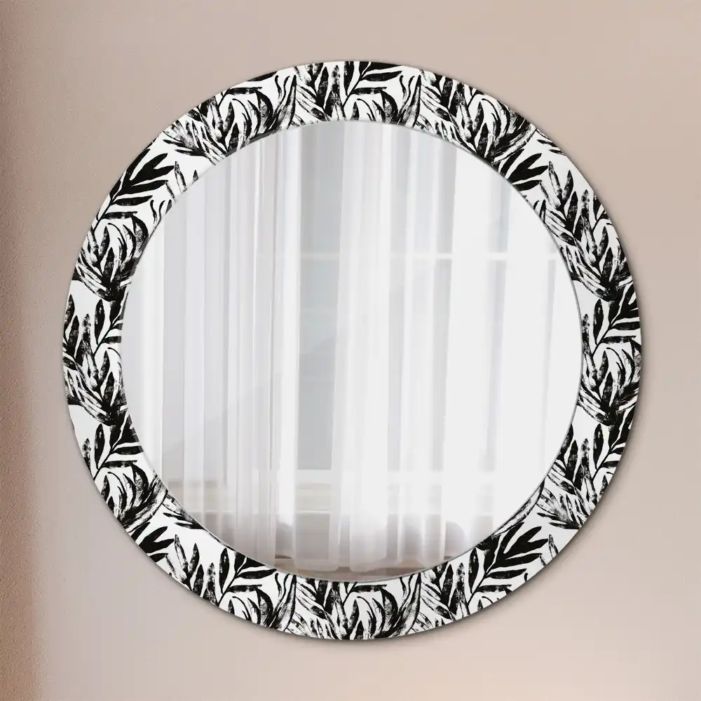 Round mirror frame with print Monster