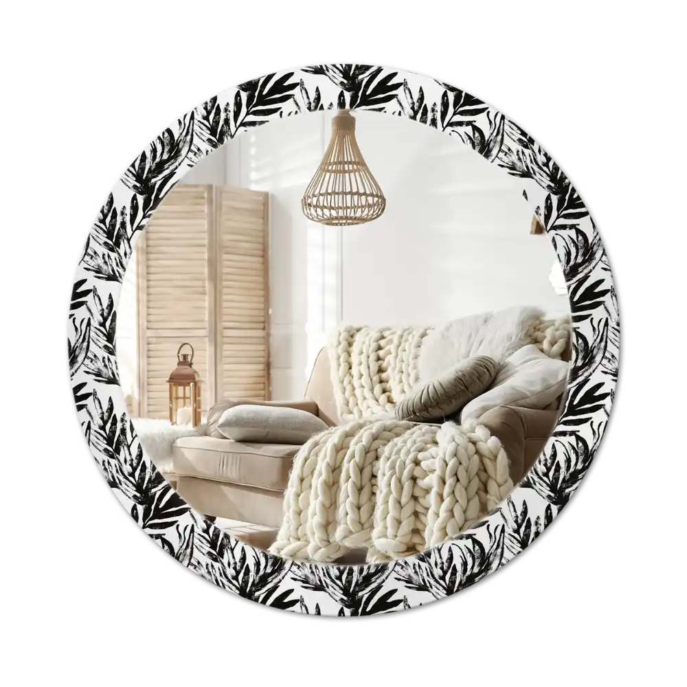 Round mirror frame with print Monster