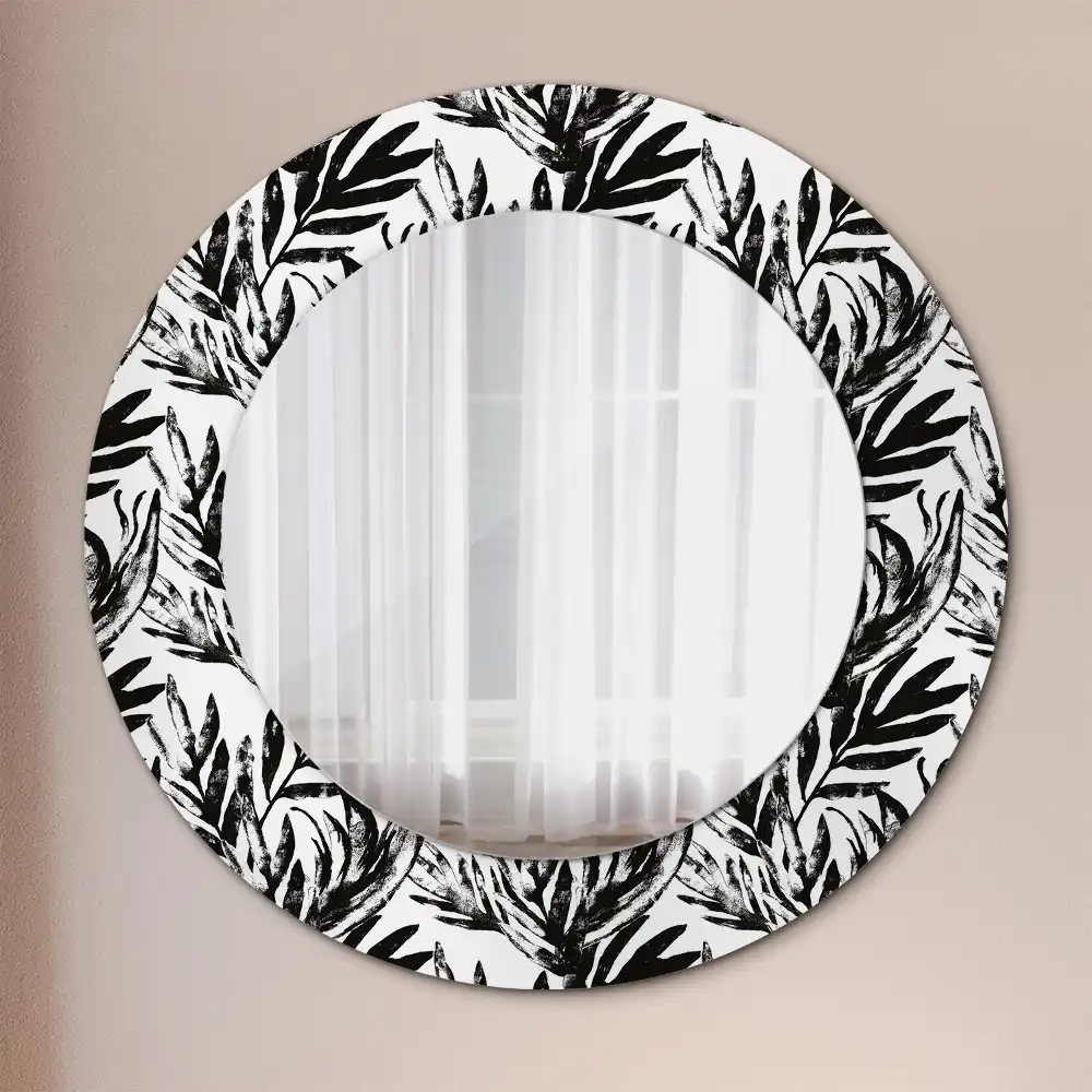 Round mirror frame with print Monster