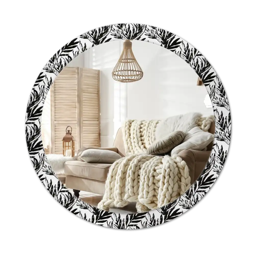 Round mirror frame with print Monster