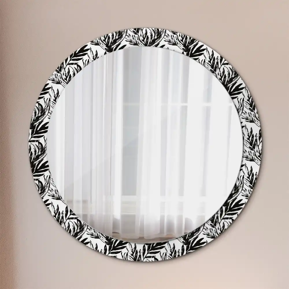 Round mirror frame with print Monster