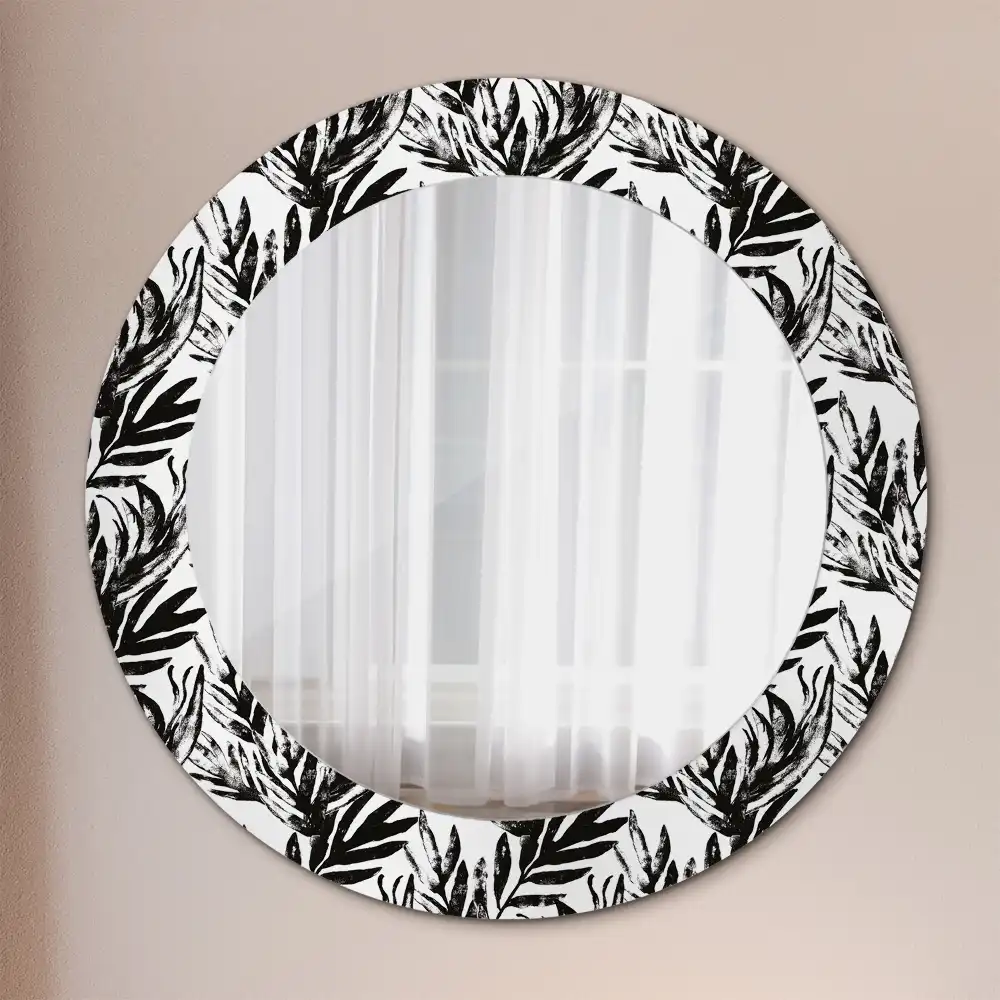 Round mirror frame with print Monster