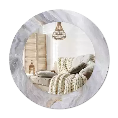 Round wall mirror decor Abstract marble