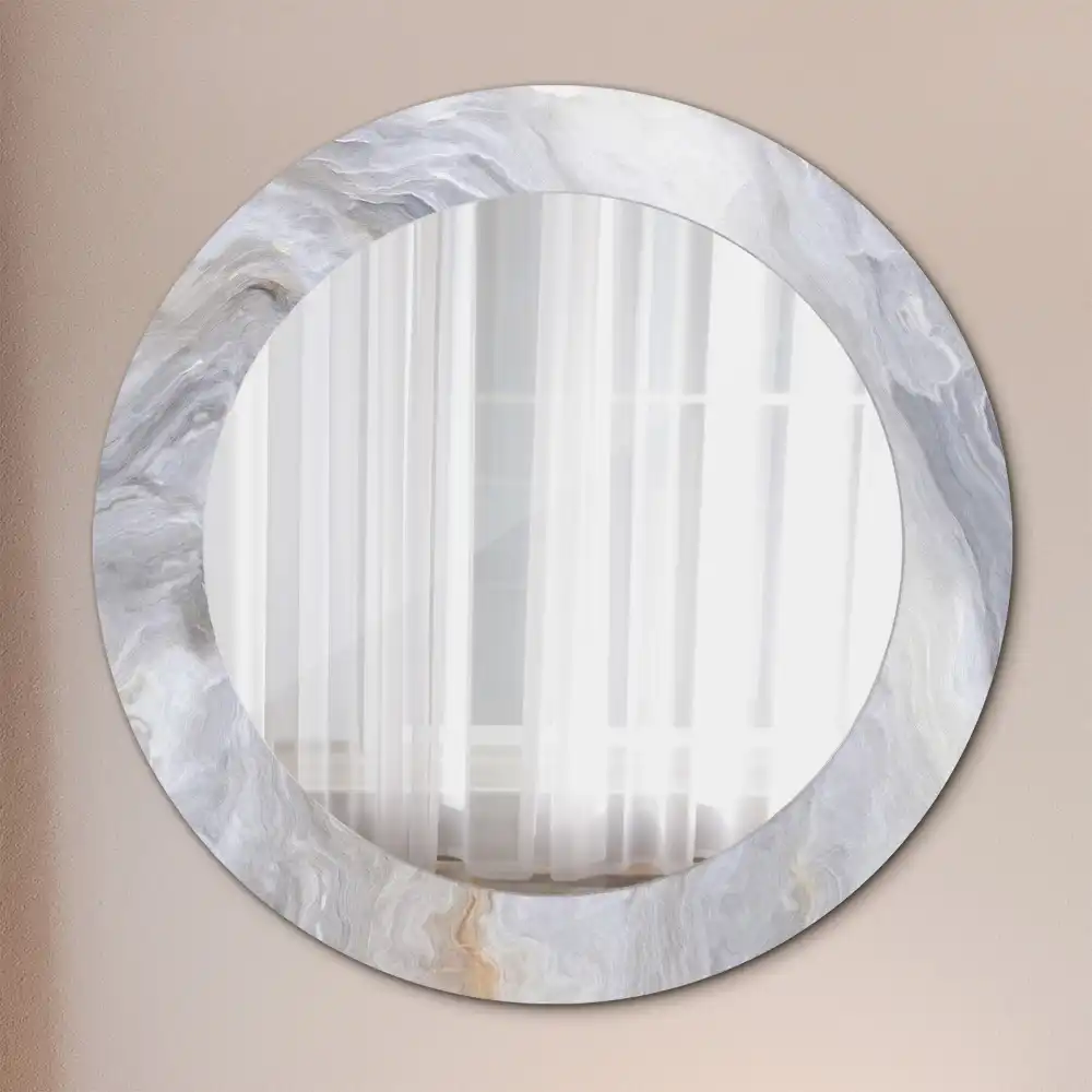 Round wall mirror decor Abstract marble