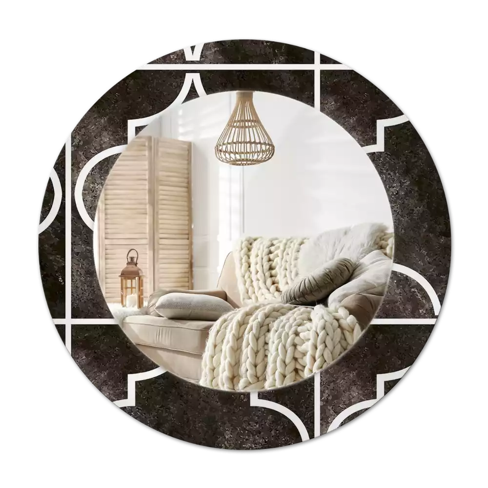 Round wall mirror decor Antique pattern