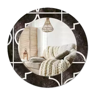 Round wall mirror decor Antique pattern