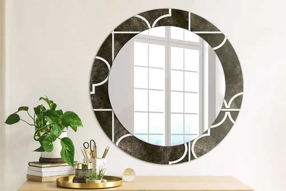 Round wall mirror decor Antique pattern
