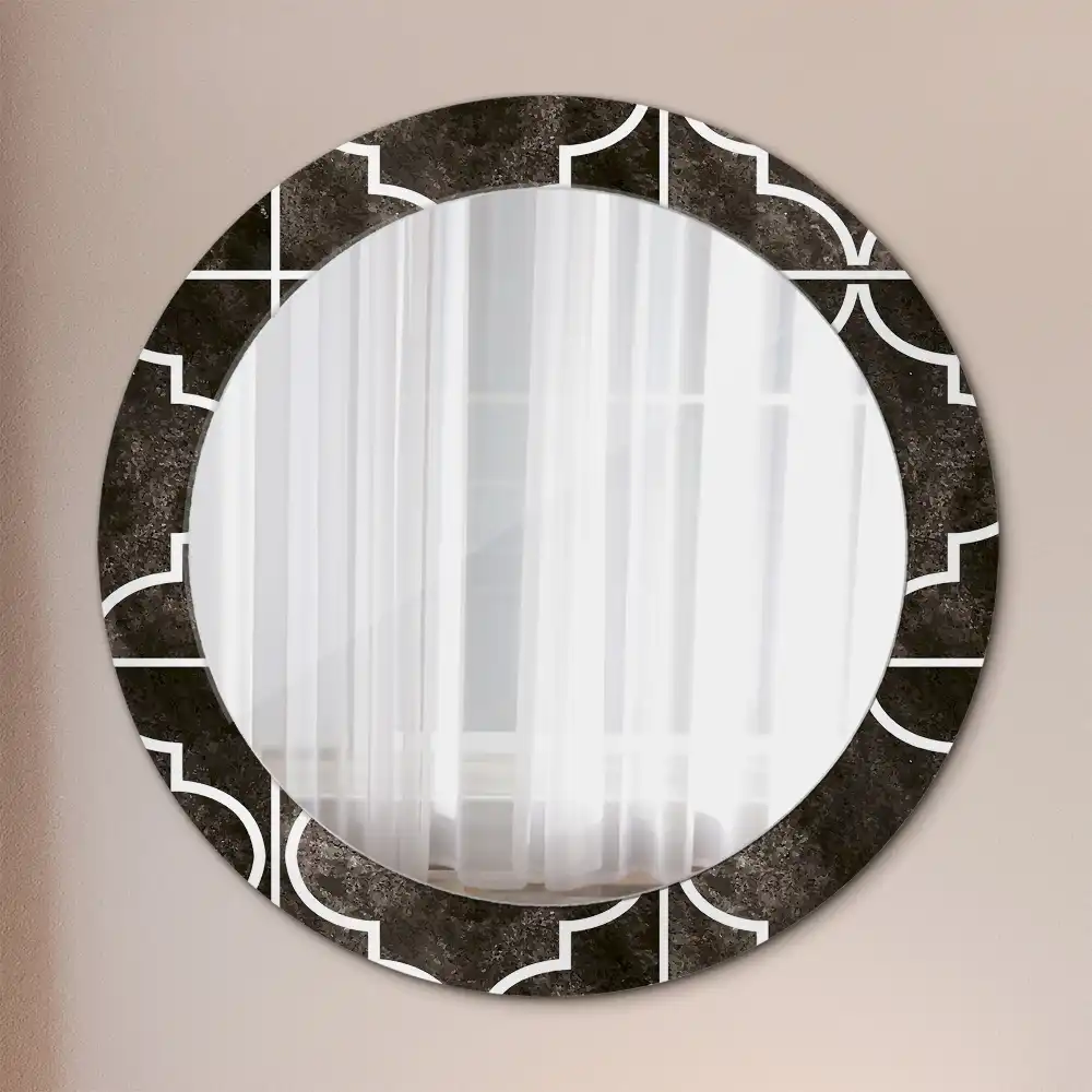 Round wall mirror decor Antique pattern