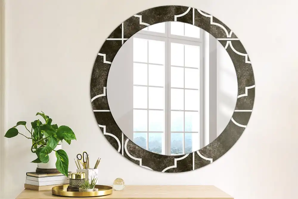 Round wall mirror decor Antique pattern