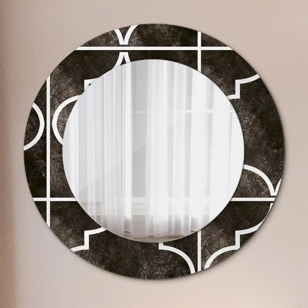 Round wall mirror decor Antique pattern