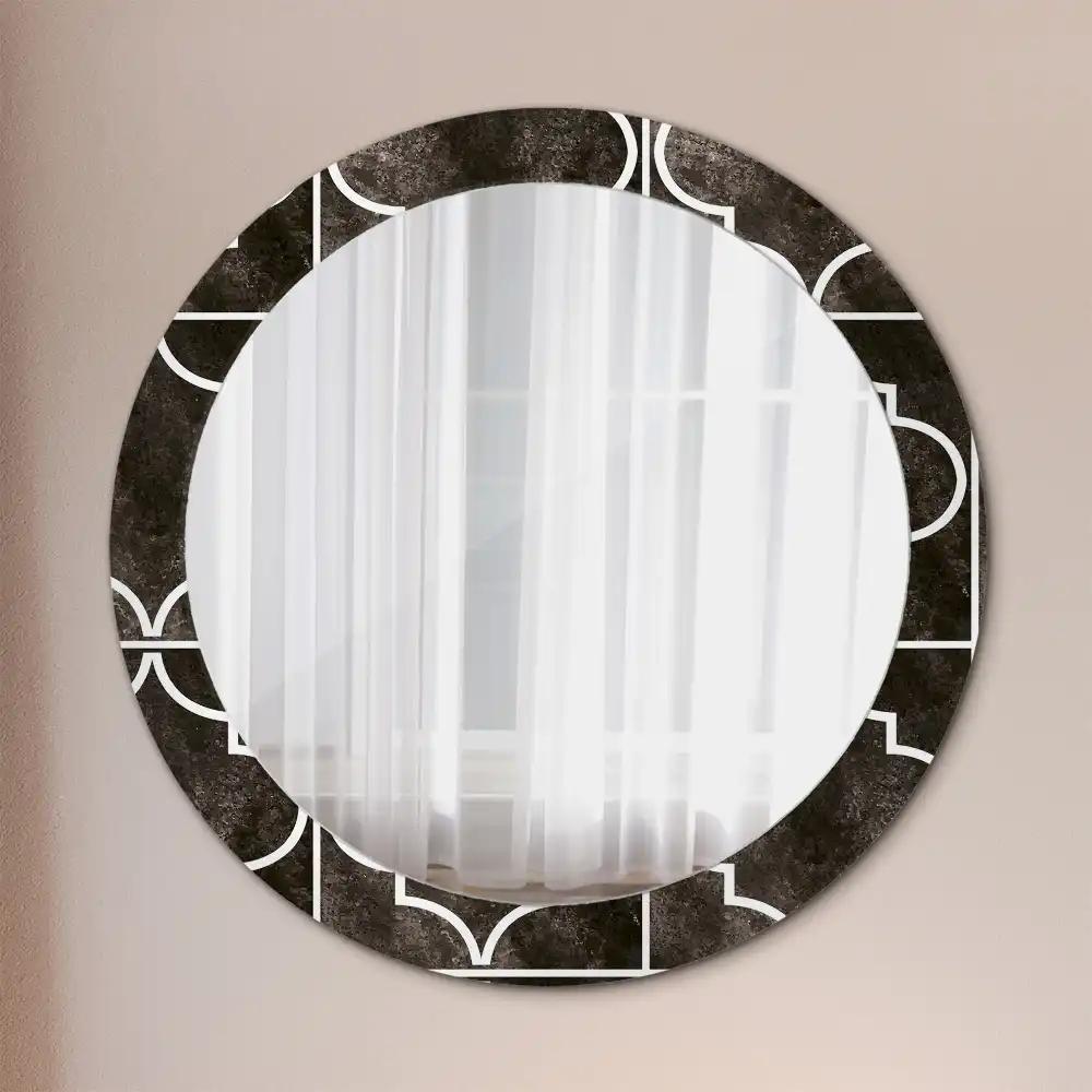 Round wall mirror decor Antique pattern