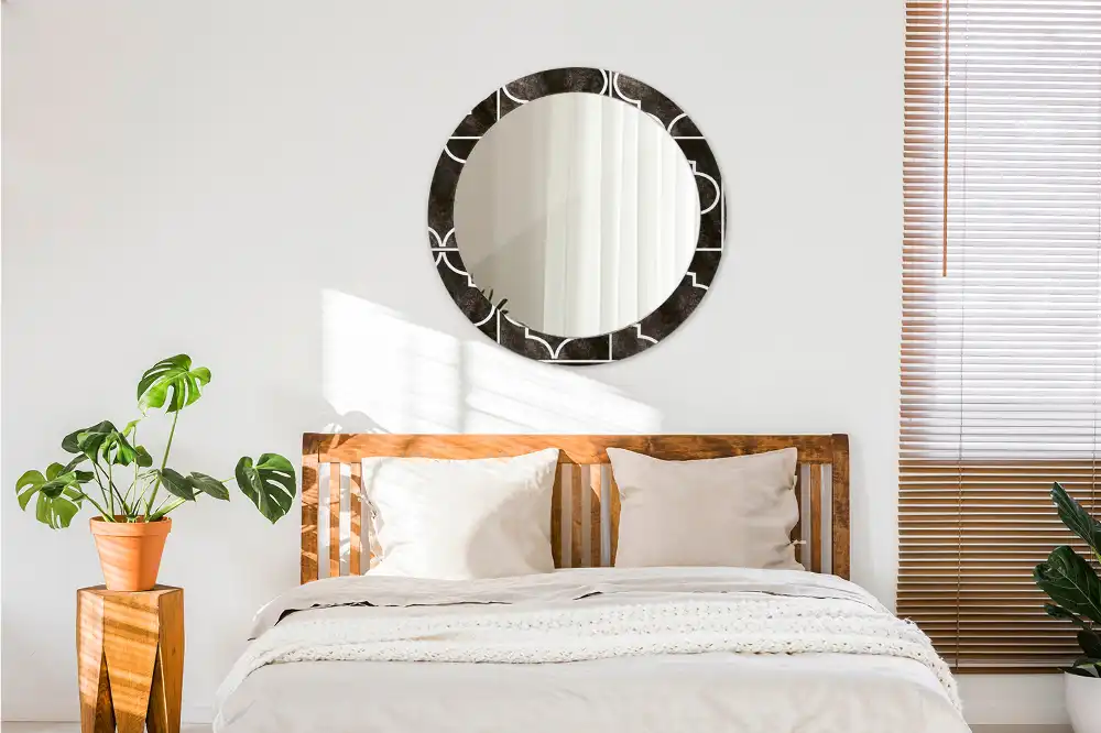 Round wall mirror decor Antique pattern