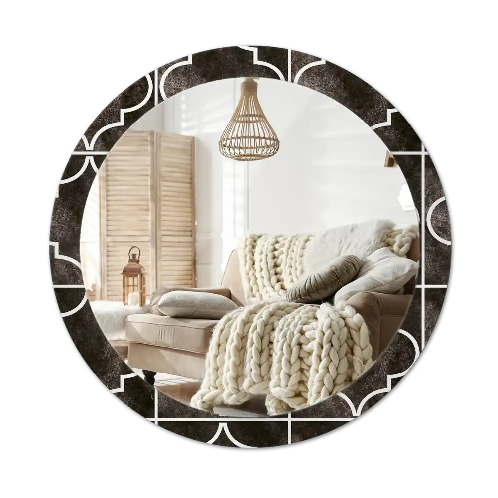 Round wall mirror decor Antique pattern