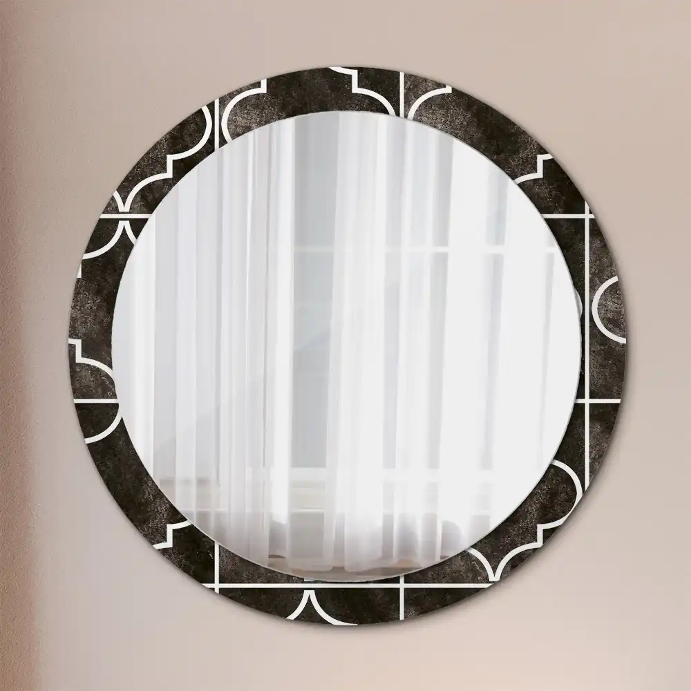 Round wall mirror decor Antique pattern