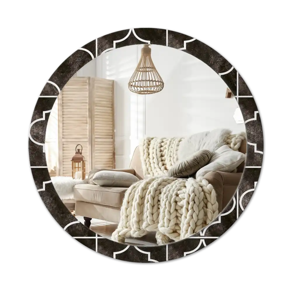 Round wall mirror decor Antique pattern