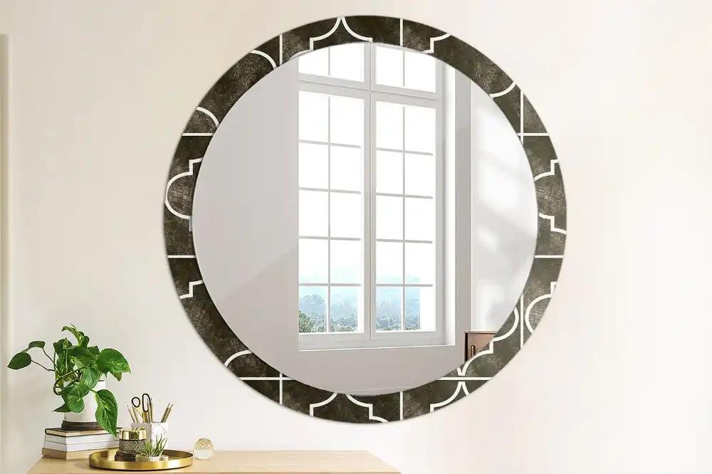 Round wall mirror decor Antique pattern