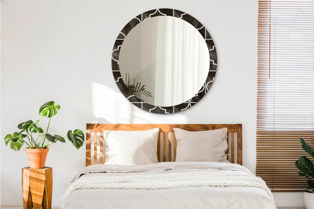 Round wall mirror decor Antique pattern