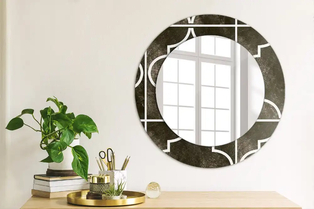Round wall mirror decor Antique pattern