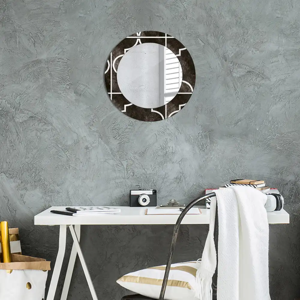 Round wall mirror decor Antique pattern