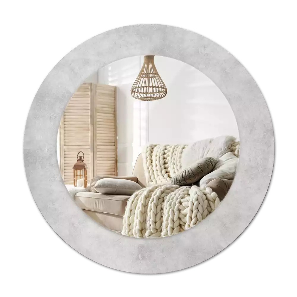 Round decorative mirror Concrete texture