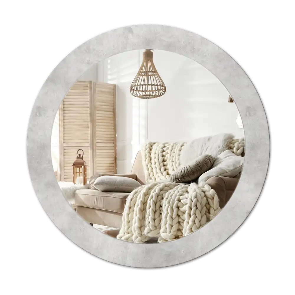 Round decorative mirror Concrete texture