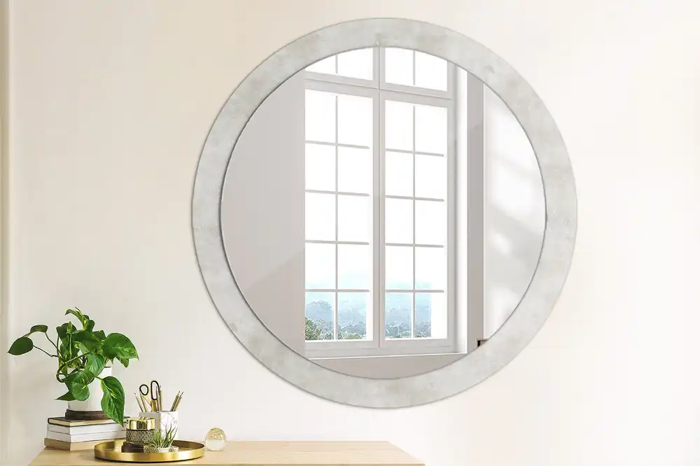 Round decorative mirror Concrete texture