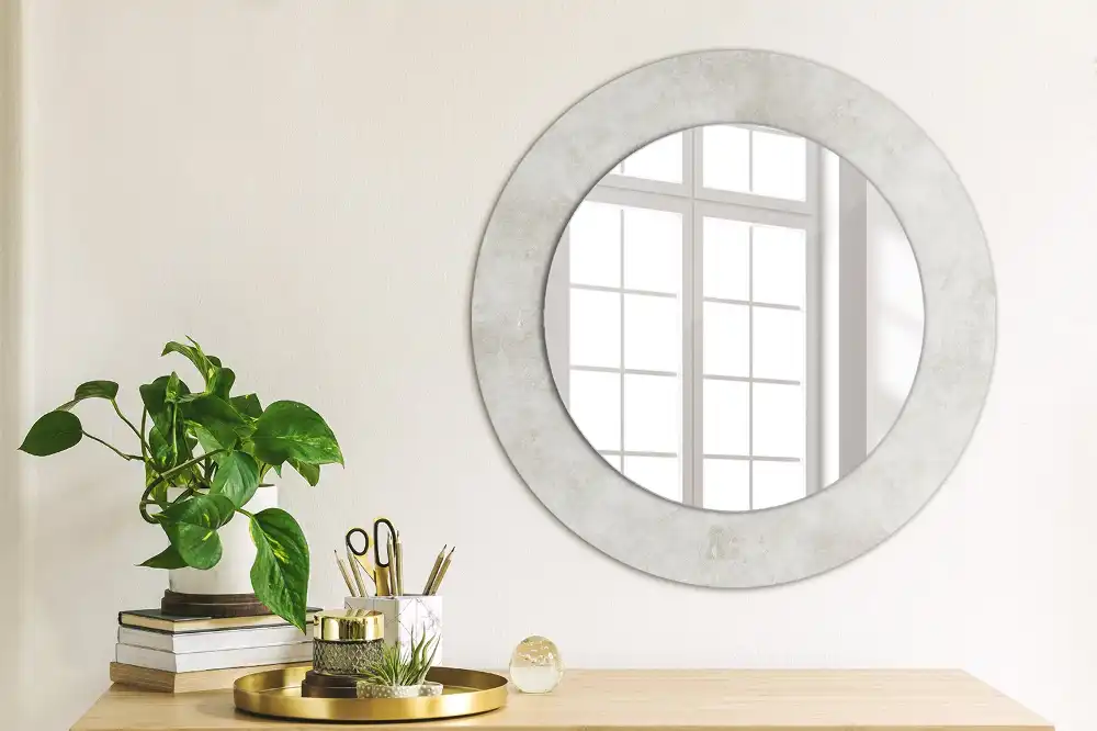 Round decorative mirror Concrete texture