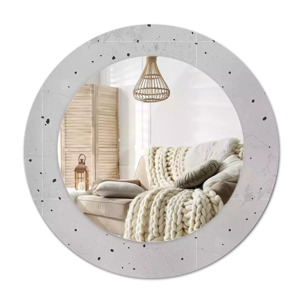 Round decorative mirror Concrete texture