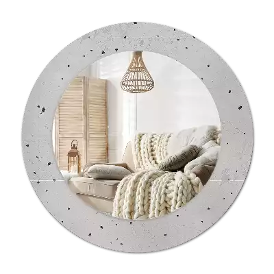 Round decorative mirror Concrete texture