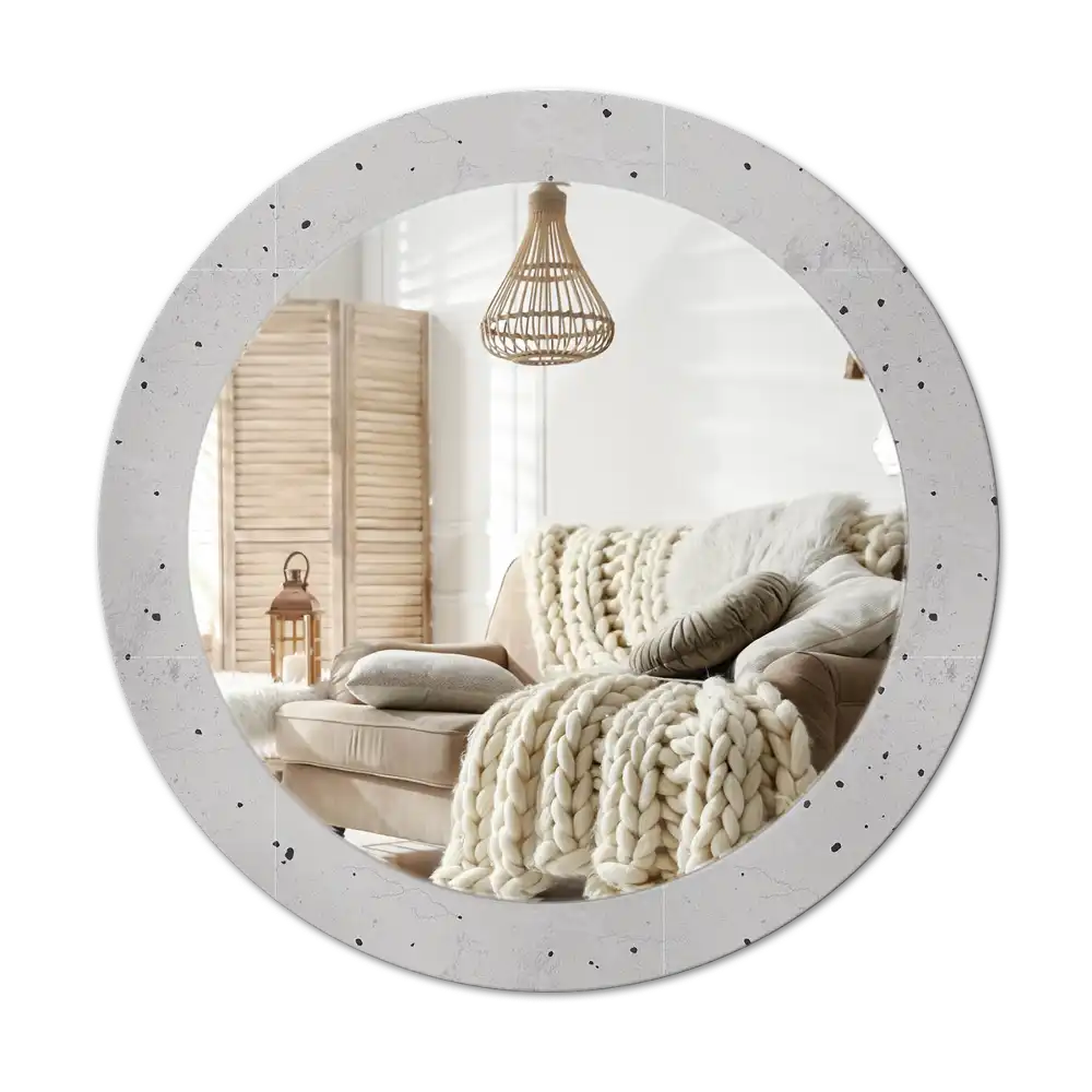 Round decorative mirror Concrete texture