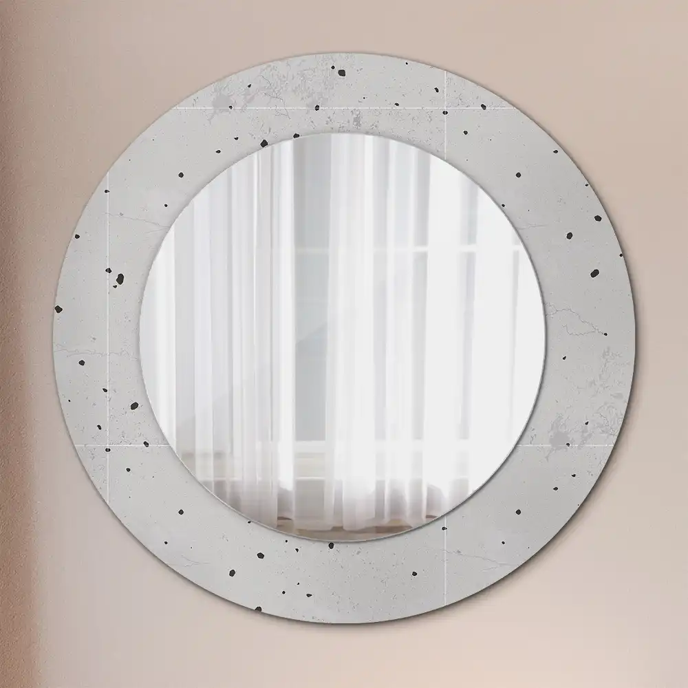 Round decorative mirror Concrete texture