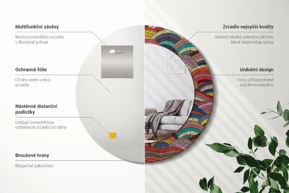 Round wall mirror decor Ornament