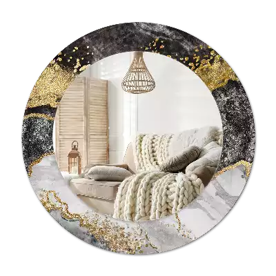 Round wall mirror decor Marble loft