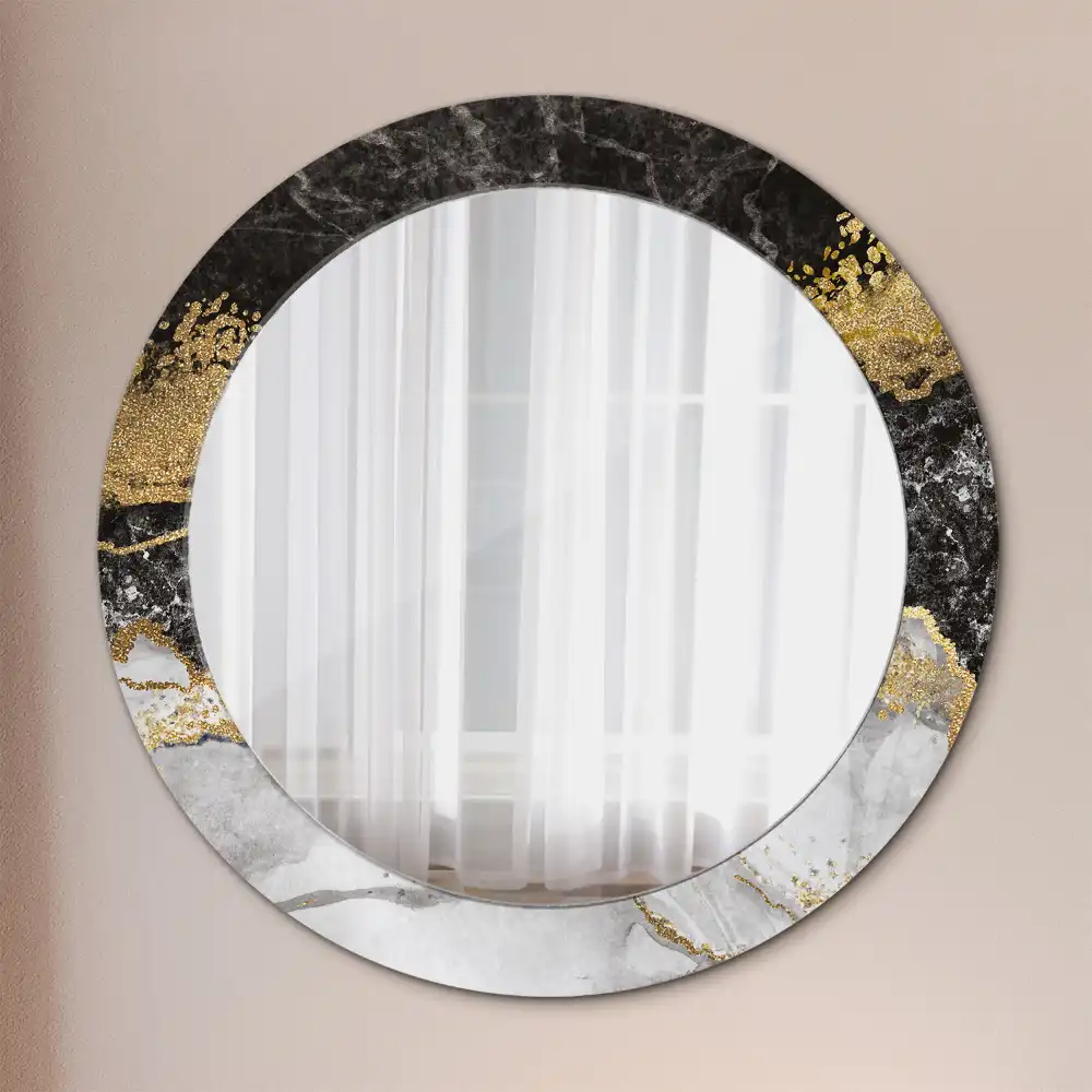 Round wall mirror decor Marble loft