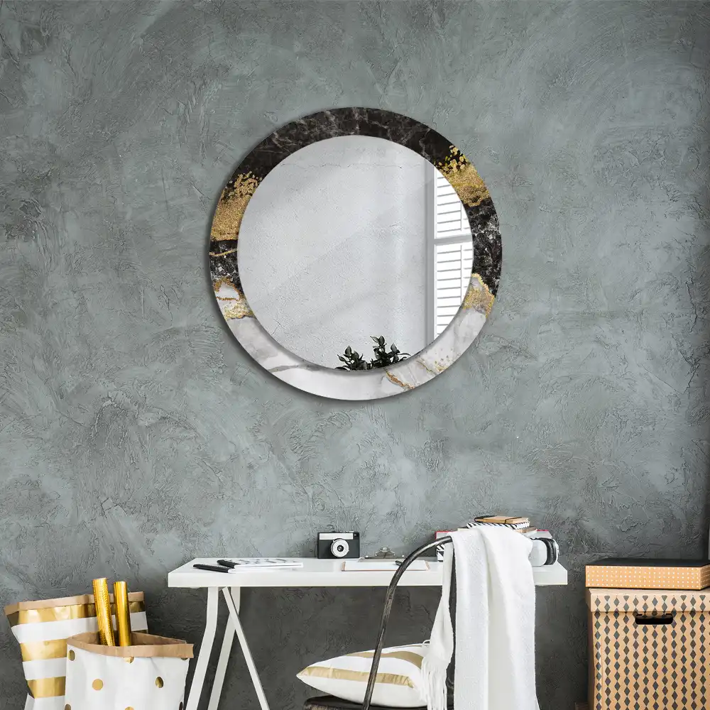 Round wall mirror decor Marble loft