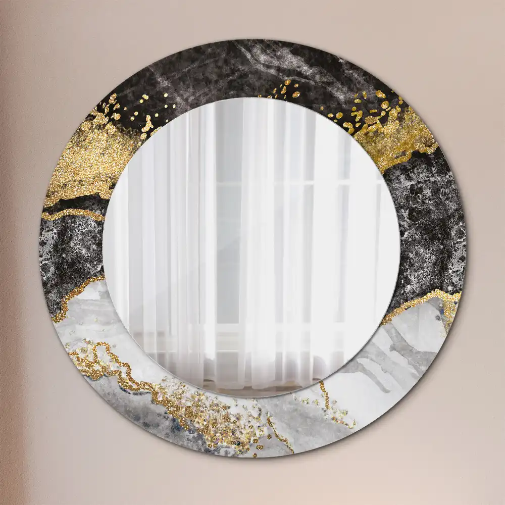 Round wall mirror decor Marble loft