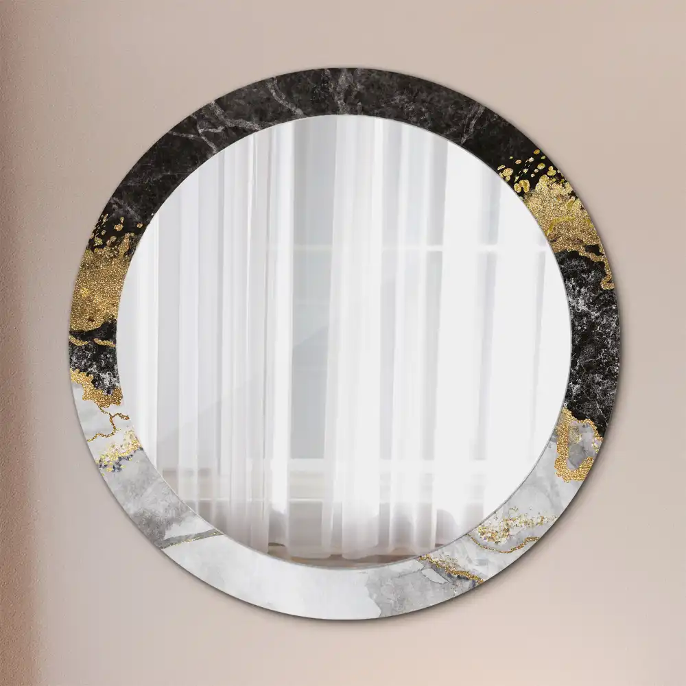 Round wall mirror decor Marble loft